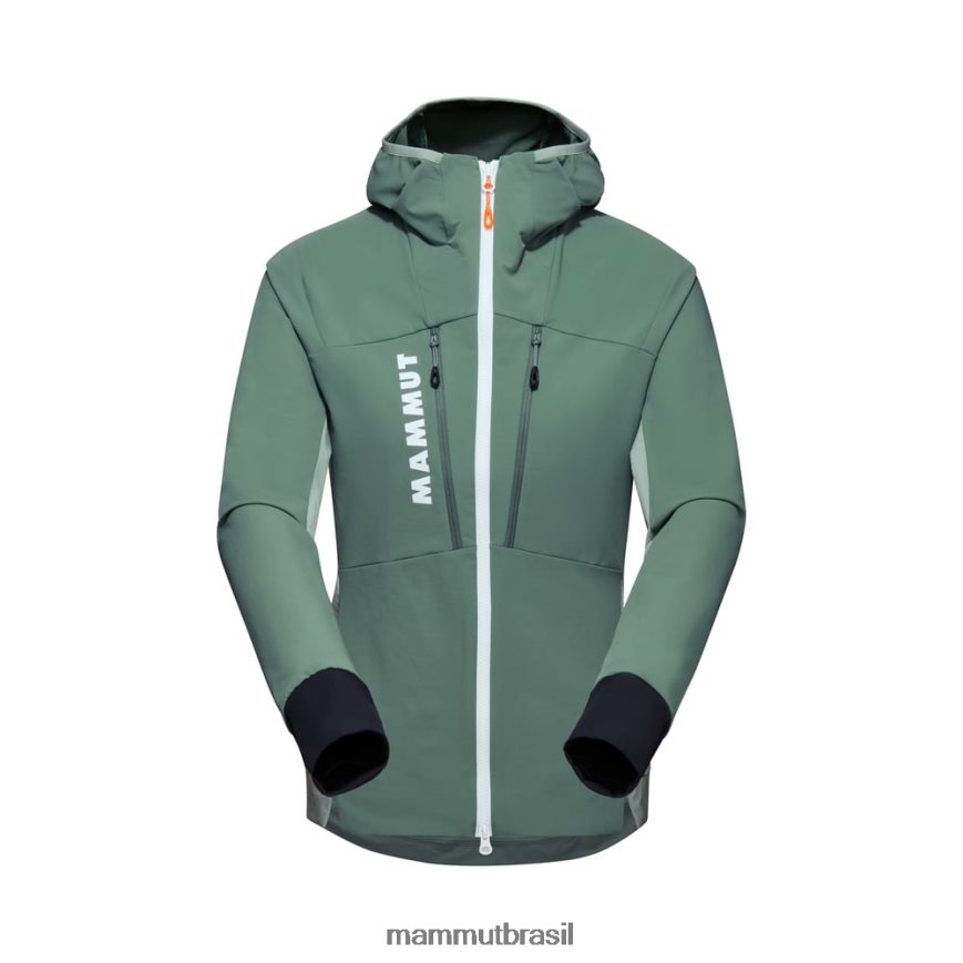 jaqueta com capuz aenergy so hybrid mulheres TZF08F34 Mammut roupas jade-jade escuro