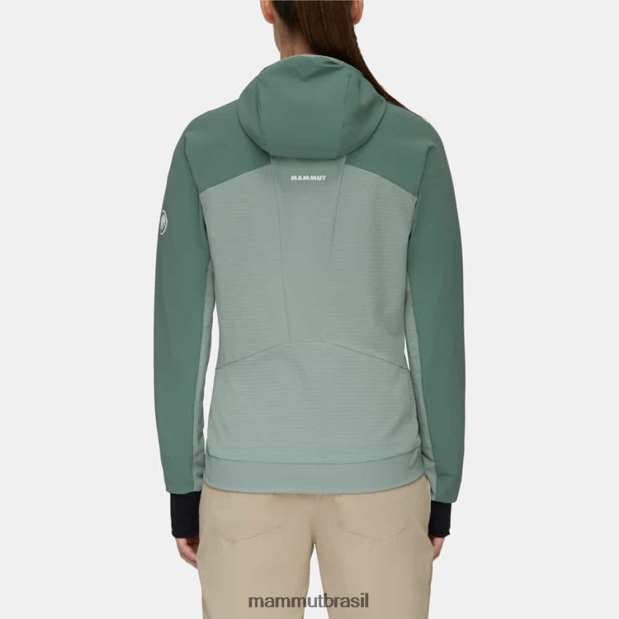 jaqueta com capuz aenergy so hybrid mulheres TZF08F34 Mammut roupas jade-jade escuro