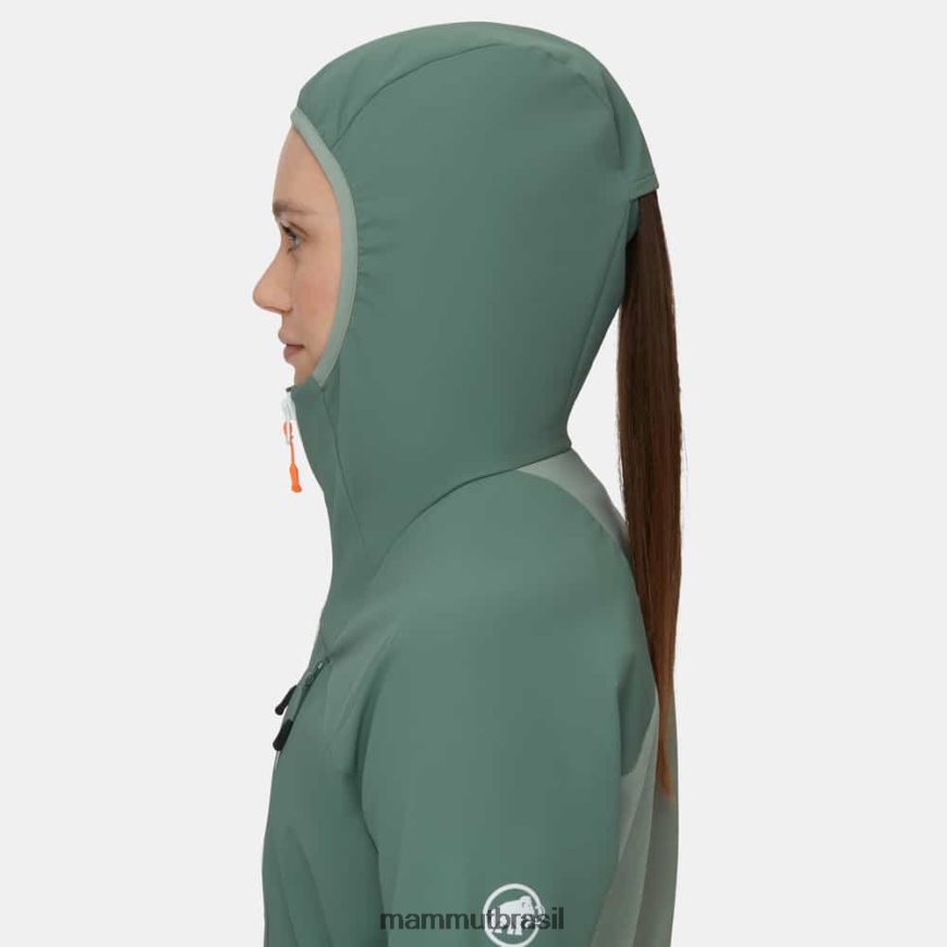 jaqueta com capuz aenergy so hybrid mulheres TZF08F34 Mammut roupas jade-jade escuro