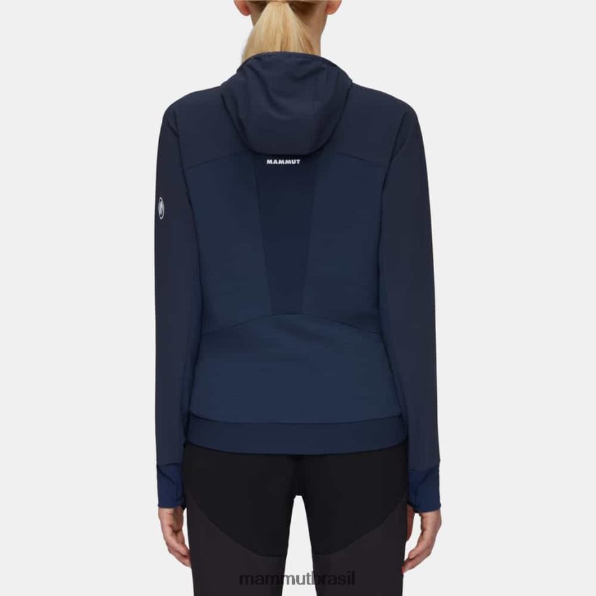 jaqueta com capuz aenergy so hybrid mulheres TZF08F695 Mammut roupas laranja marinho vibrante