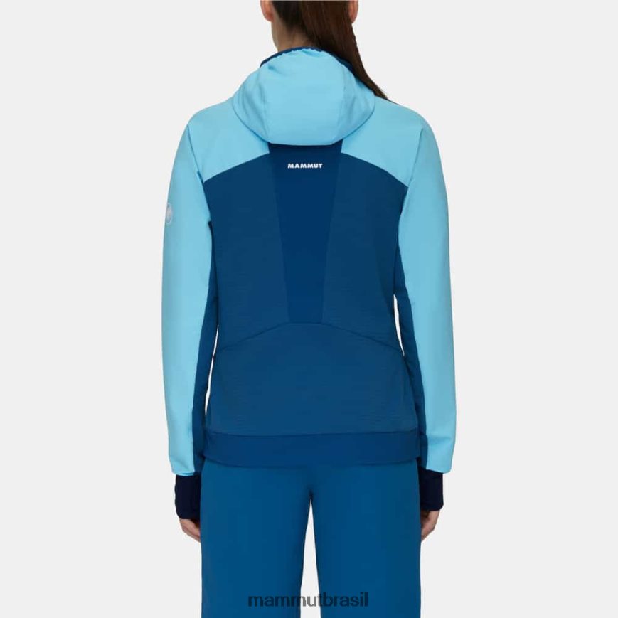jaqueta com capuz aenergy so hybrid mulheres TZF08F696 Mammut roupas gelo azul profundo