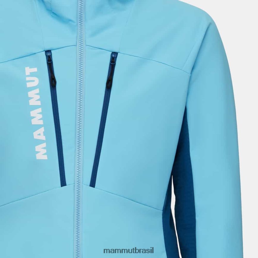 jaqueta com capuz aenergy so hybrid mulheres TZF08F696 Mammut roupas gelo azul profundo