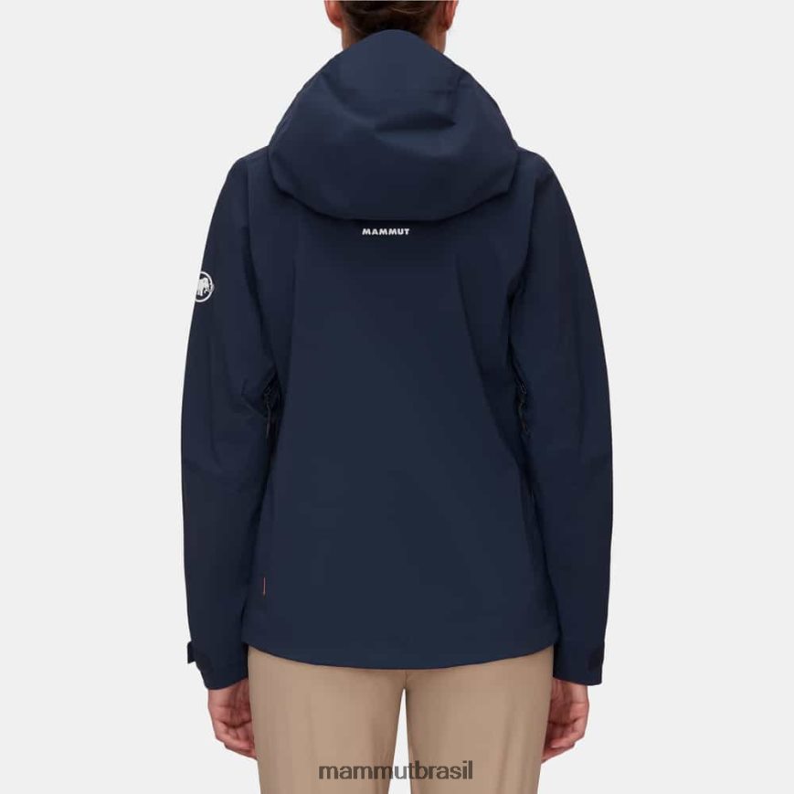 jaqueta com capuz alto guia hs mulheres TZF08F656 Mammut roupas marinho