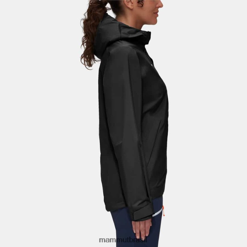 jaqueta com capuz alto hs mulheres TZF08F21 Mammut roupas preto