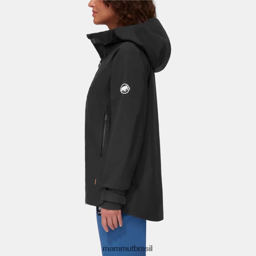 jaqueta com capuz crater iv hs mulheres TZF08F29 Mammut roupas preto