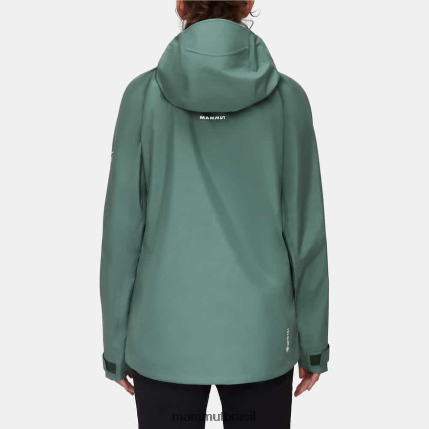 jaqueta com capuz crater iv hs mulheres TZF08F686 Mammut roupas jade escuro
