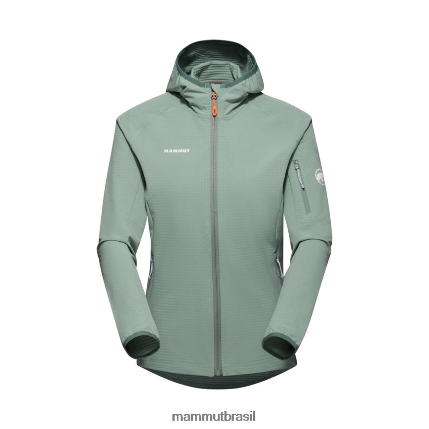 jaqueta com capuz madris light ml mulheres TZF08F125 Mammut roupas jade