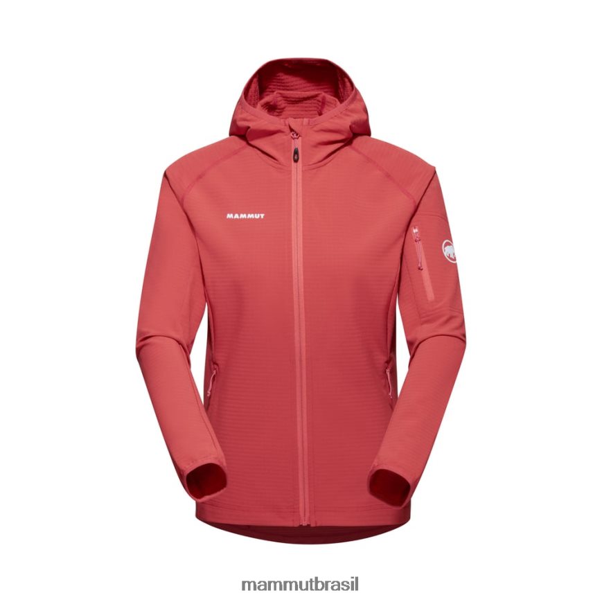 jaqueta com capuz madris light ml mulheres TZF08F831 Mammut roupas terracota