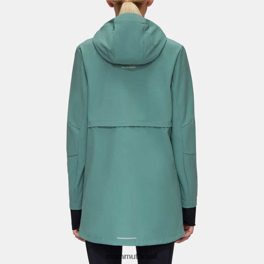 jaqueta com capuz seon so mulheres TZF08F773 Mammut roupas jade escuro