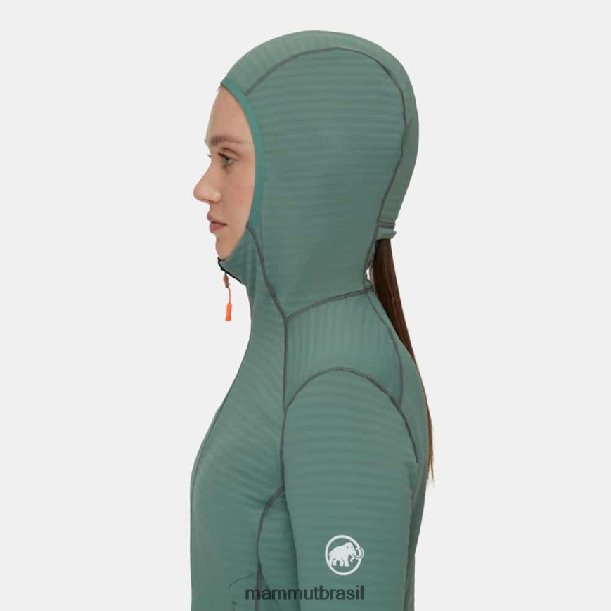 jaqueta com capuz taiss light ml mulheres TZF08F986 Mammut roupas jade-preto escuro