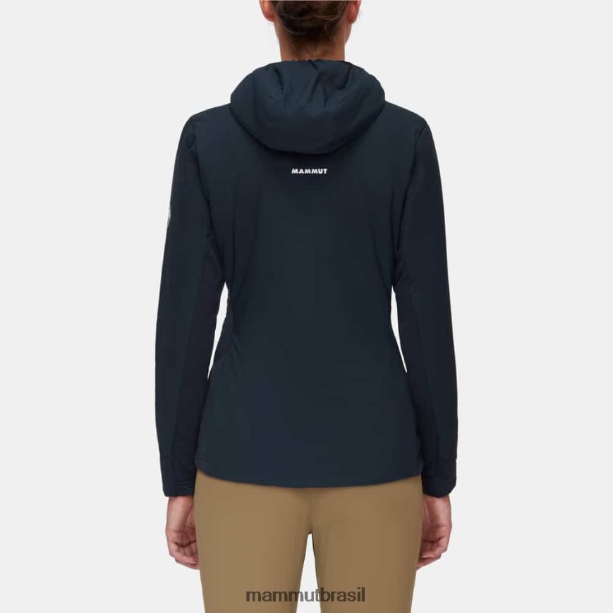 luz do gelo em jaqueta com capuz flexível mulheres TZF08F75 Mammut roupas marinho