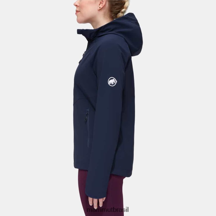 máximo conforto jaqueta com capuz mulheres TZF08F665 Mammut roupas marinho