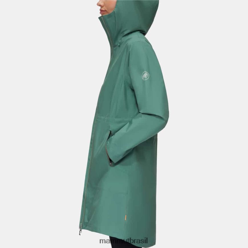 parka com capuz seon pac hs mulheres TZF08F737 Mammut roupas jade escuro