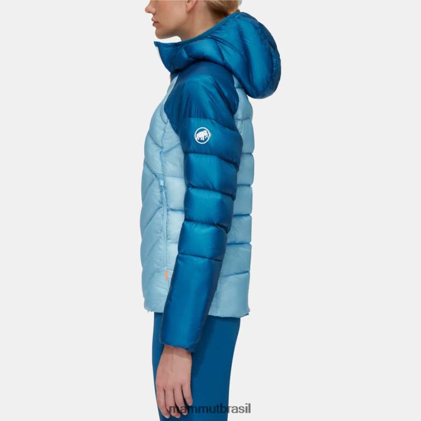 taiss em jaqueta com capuz mulheres TZF08F691 Mammut roupas gelo azul profundo