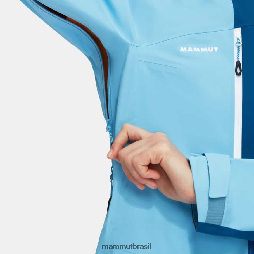taiss hs jaqueta com capuz mulheres TZF08F725 Mammut roupas gelo azul profundo