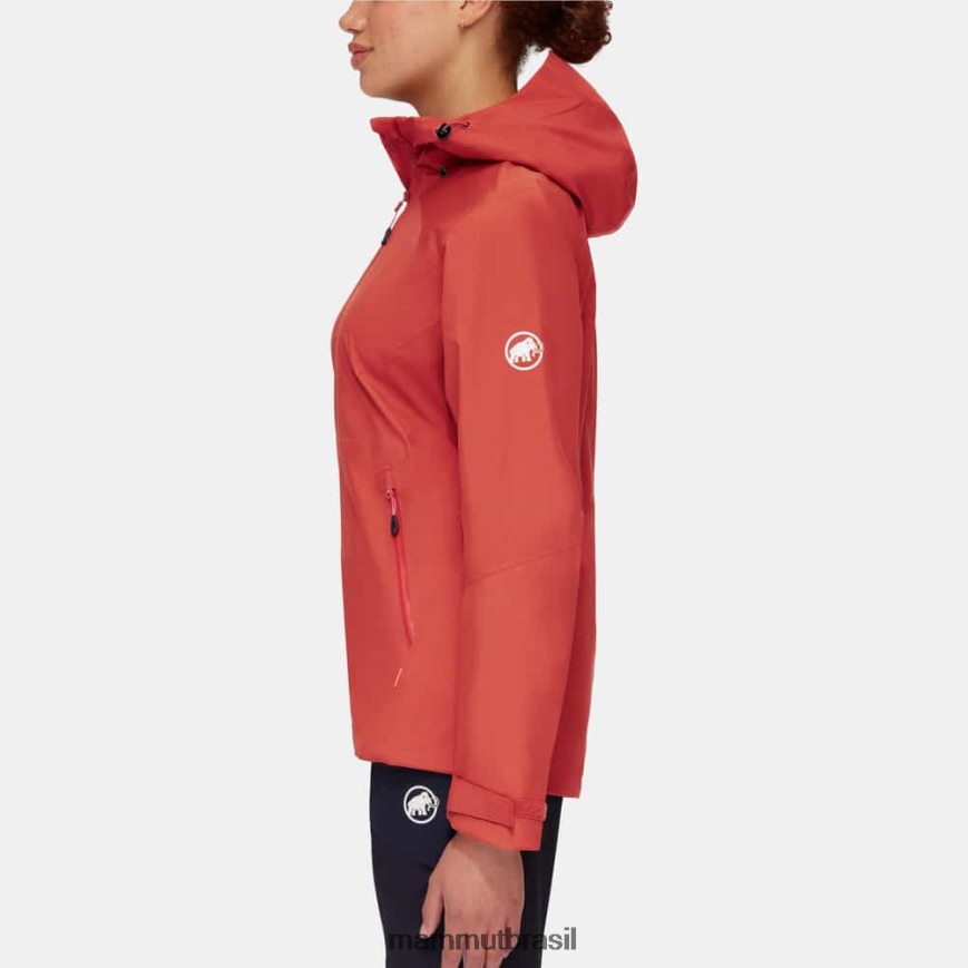 transmitir tour hs jaqueta com capuz mulheres TZF08F67 Mammut roupas terracota