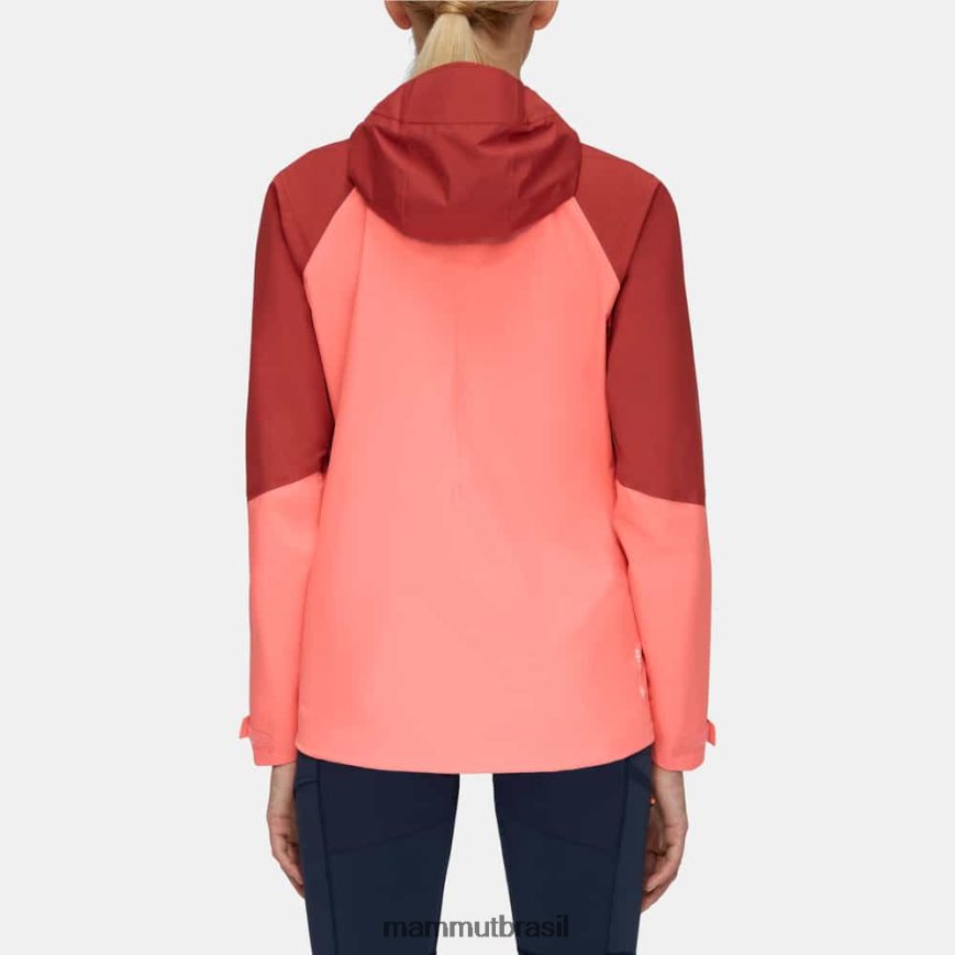 transmitir tour hs jaqueta com capuz mulheres TZF08F744 Mammut roupas salmão-terracota