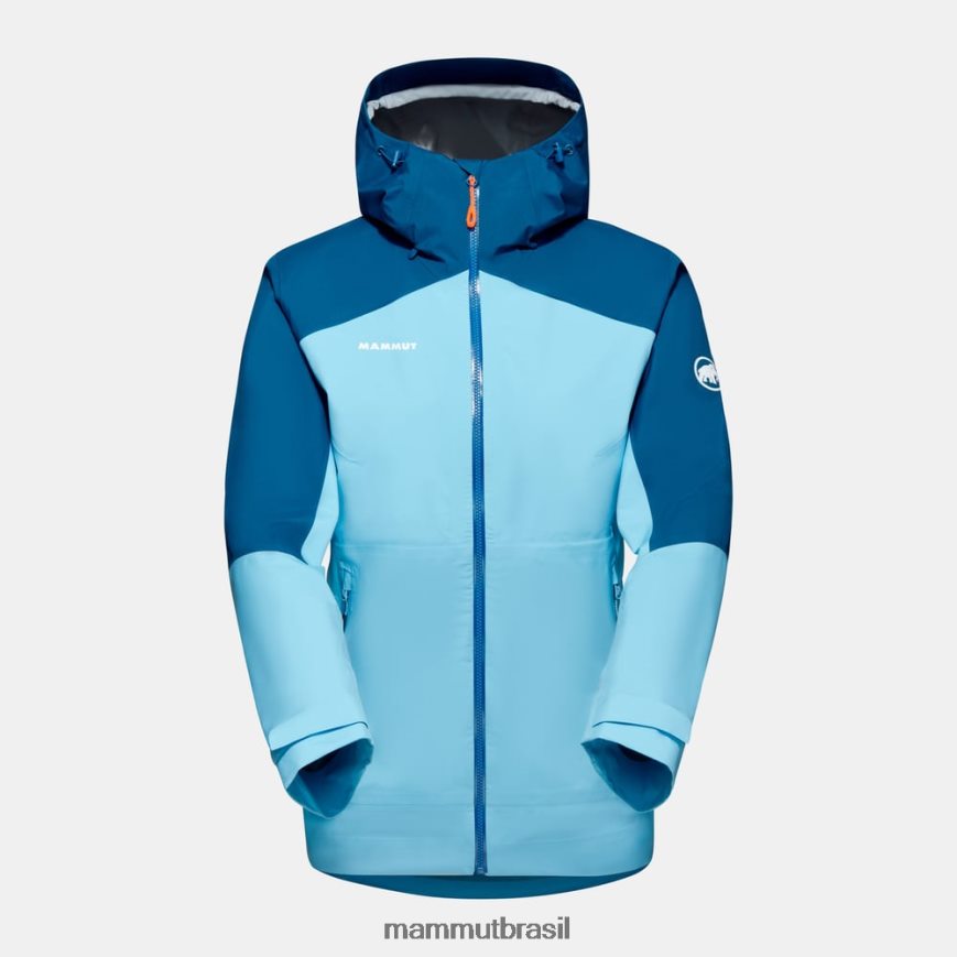 transmitir tour hs jaqueta com capuz mulheres TZF08F747 Mammut roupas gelo azul profundo