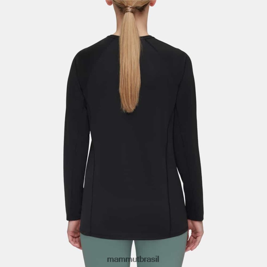 logotipo manga longa selun fl mulheres TZF08F142 Mammut roupas preto