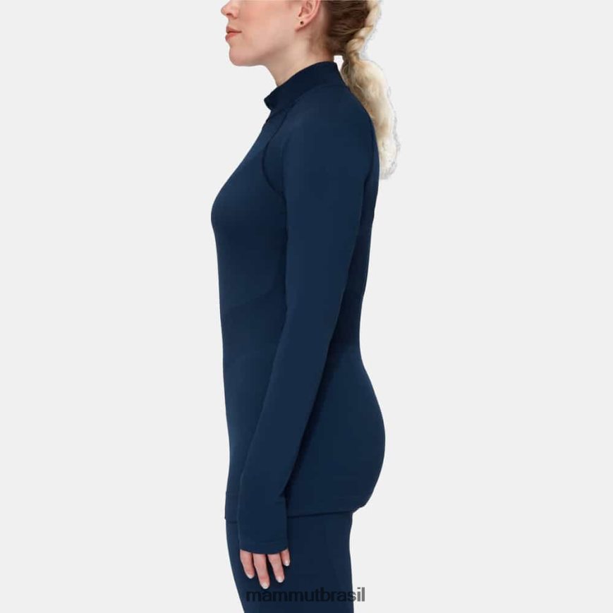 trift manga longa com meio zíper mulheres TZF08F222 Mammut roupas marinho