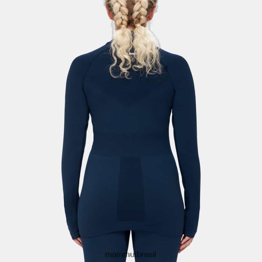 trift manga longa com meio zíper mulheres TZF08F222 Mammut roupas marinho