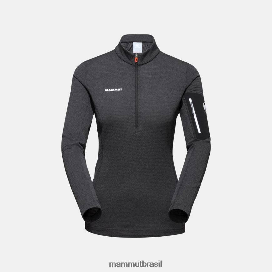 aenergy light ml meio zip pull mulheres TZF08F933 Mammut roupas fantasma negro