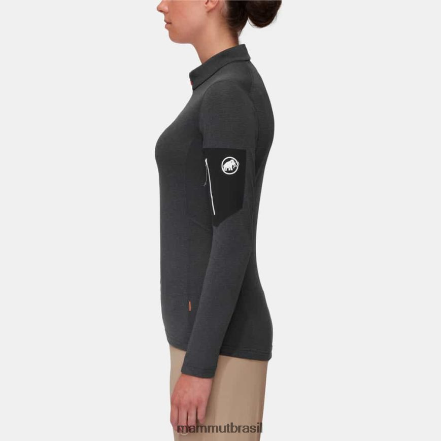 aenergy light ml meio zip pull mulheres TZF08F933 Mammut roupas fantasma negro