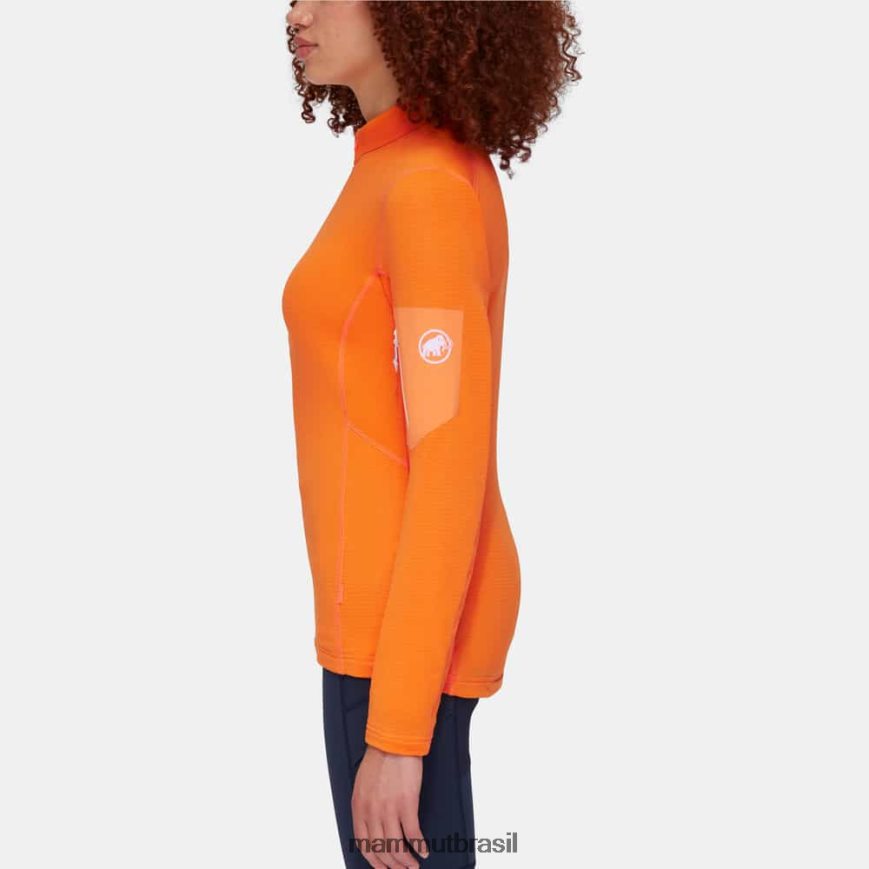 aenergy light ml meio zip pull mulheres TZF08F934 Mammut roupas tangerina