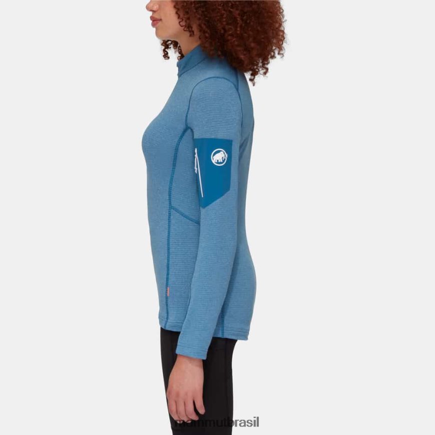 aenergy light ml meio zip pull mulheres TZF08F936 Mammut roupas gelo azul profundo