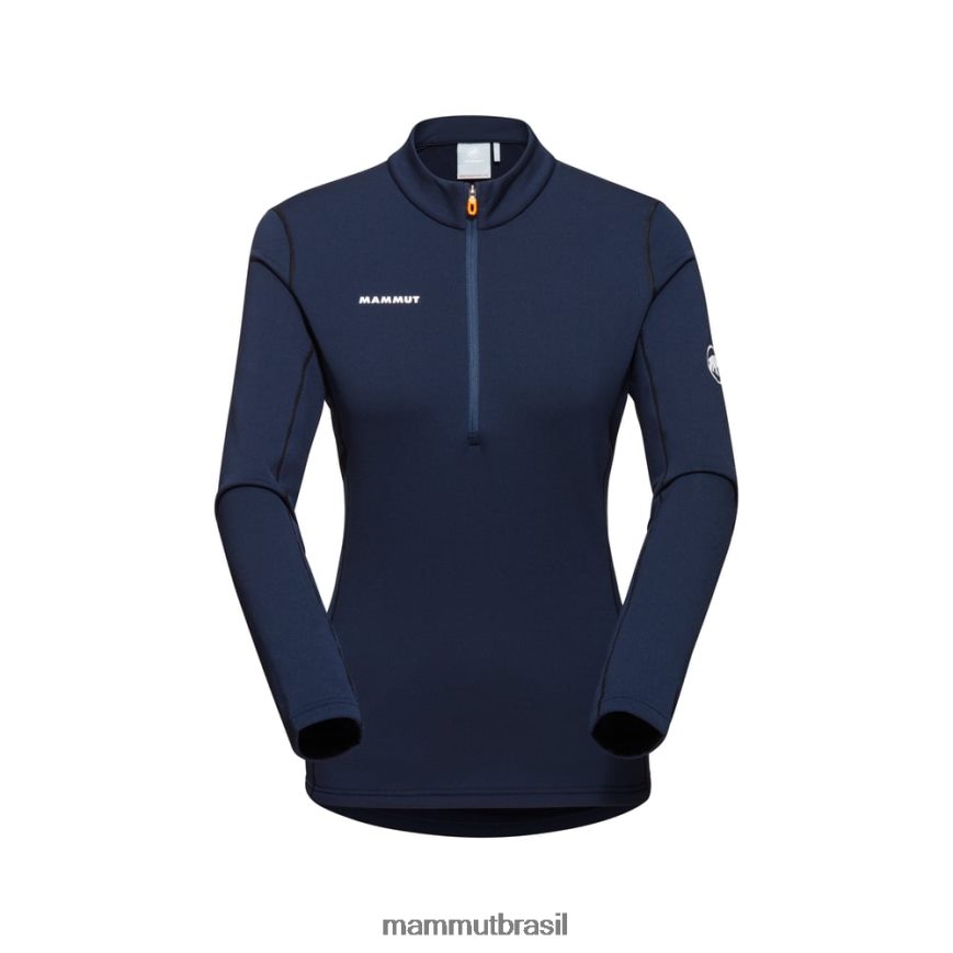 aenergy ml meio zip pull mulheres TZF08F225 Mammut roupas marinho-preto