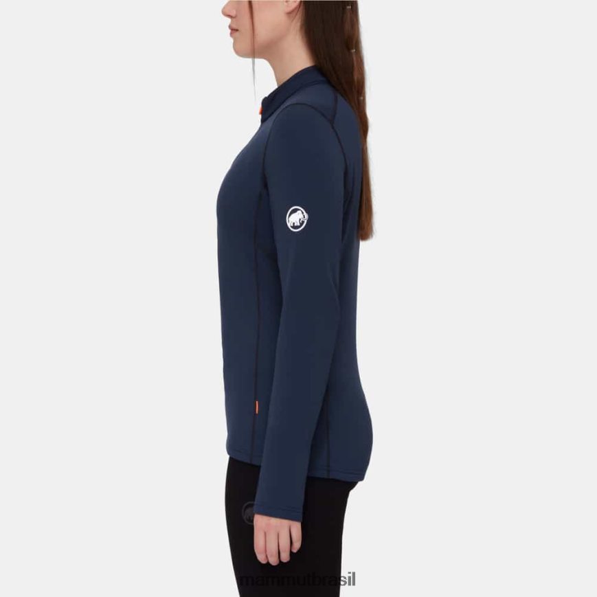 aenergy ml meio zip pull mulheres TZF08F225 Mammut roupas marinho-preto