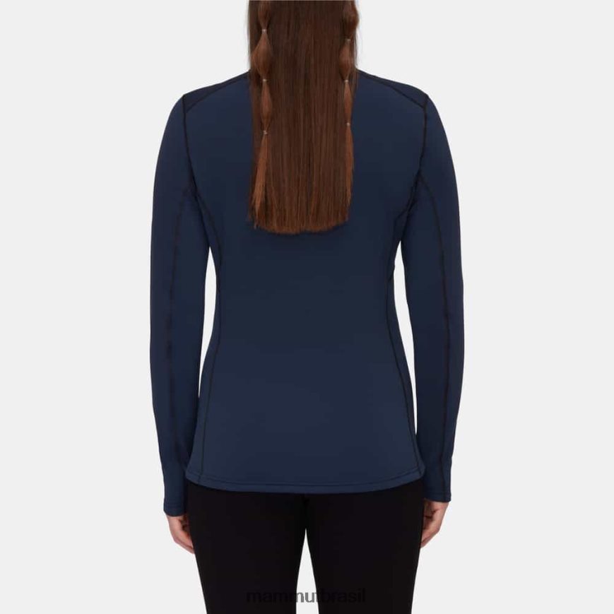 aenergy ml meio zip pull mulheres TZF08F225 Mammut roupas marinho-preto