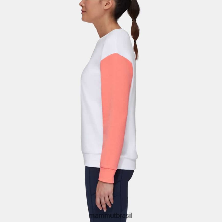 gola redonda core ml todos os dias mulheres TZF08F244 Mammut roupas salmão branco