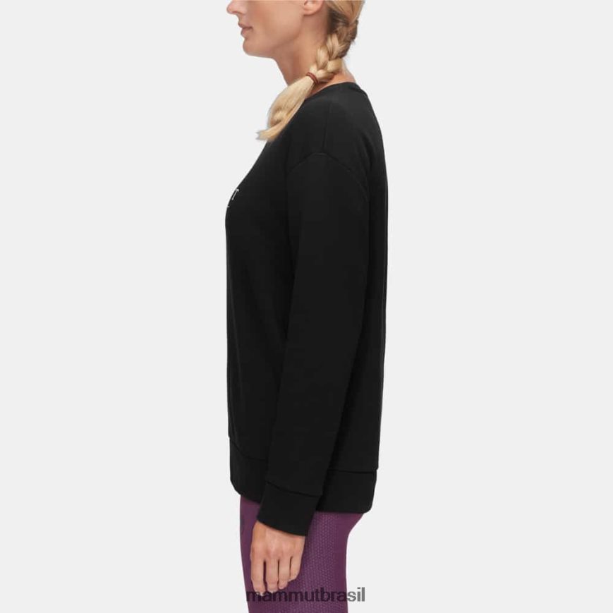 logotipo da gola careca core ml mulheres TZF08F1033 Mammut roupas preto