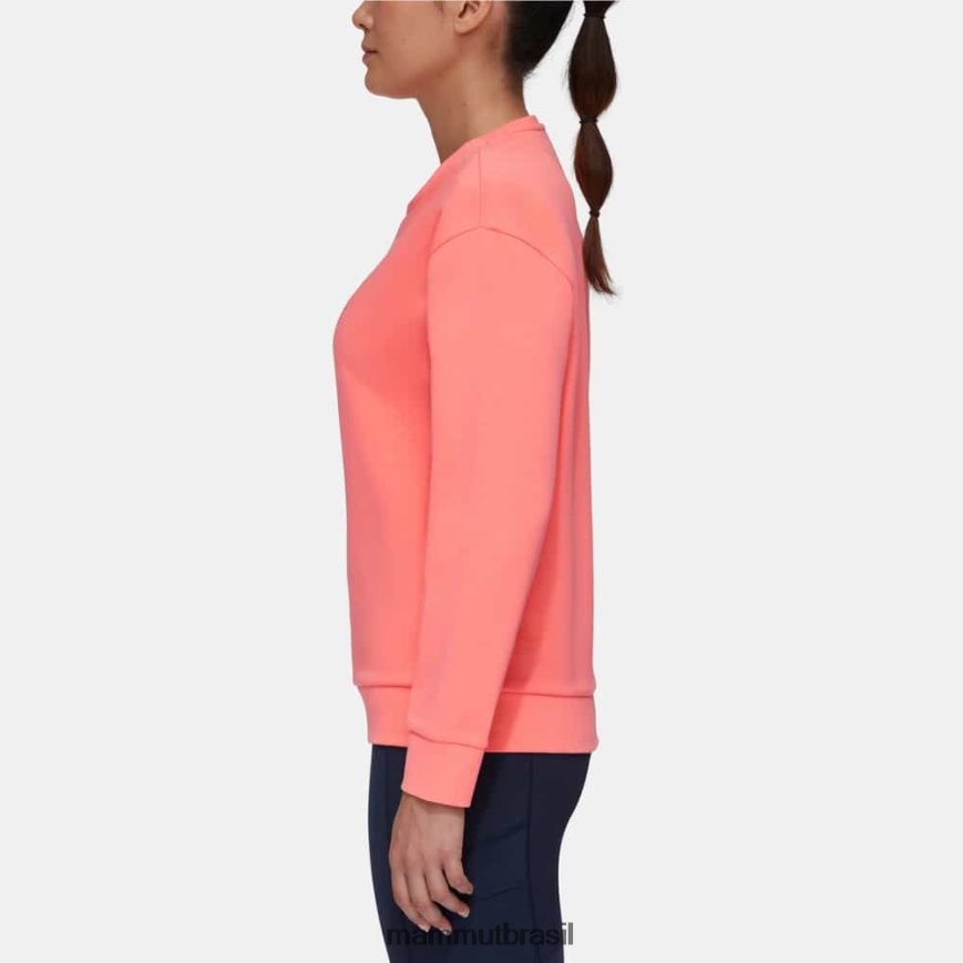 logotipo da gola careca core ml mulheres TZF08F1034 Mammut roupas salmão