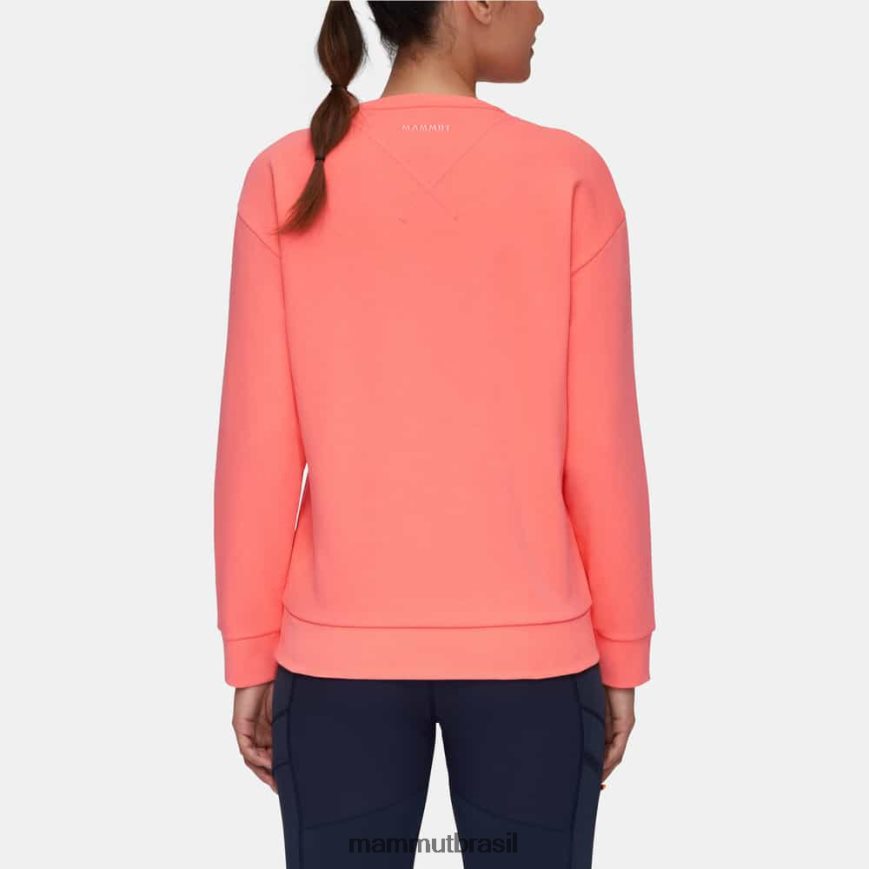 logotipo da gola careca core ml mulheres TZF08F1034 Mammut roupas salmão