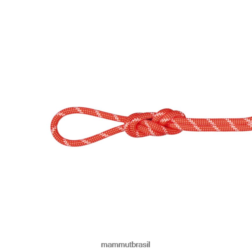 8.0 corda clássica alpina unissex TZF08F505 Mammut equipamento branco alaranjado