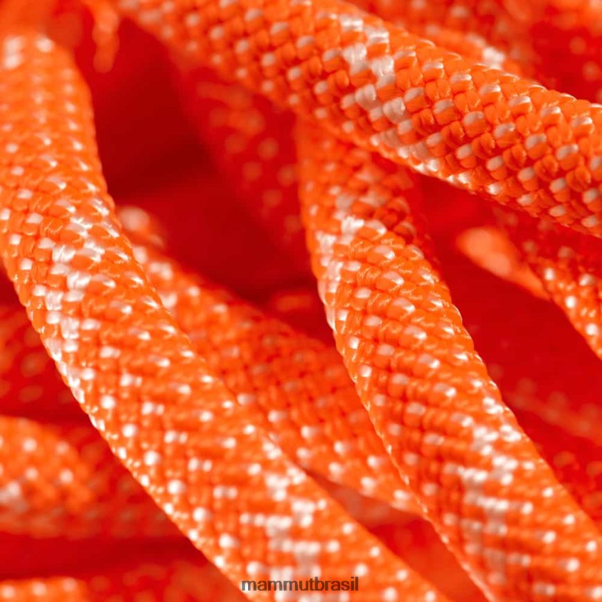 8.0 corda clássica alpina unissex TZF08F505 Mammut equipamento branco alaranjado