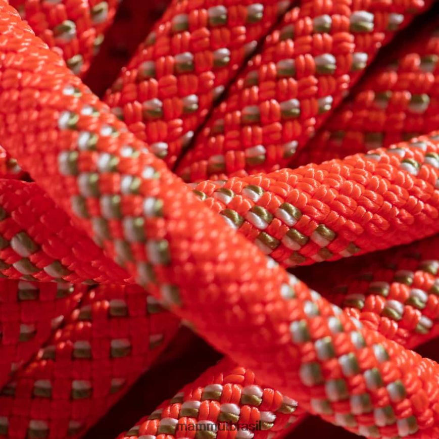 9.8 corda clássica crag unissex TZF08F1413 Mammut equipamento vibrante branco alaranjado