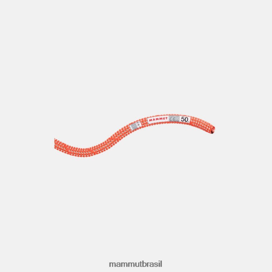 9.8 corda clássica crag unissex TZF08F506 Mammut equipamento branco alaranjado