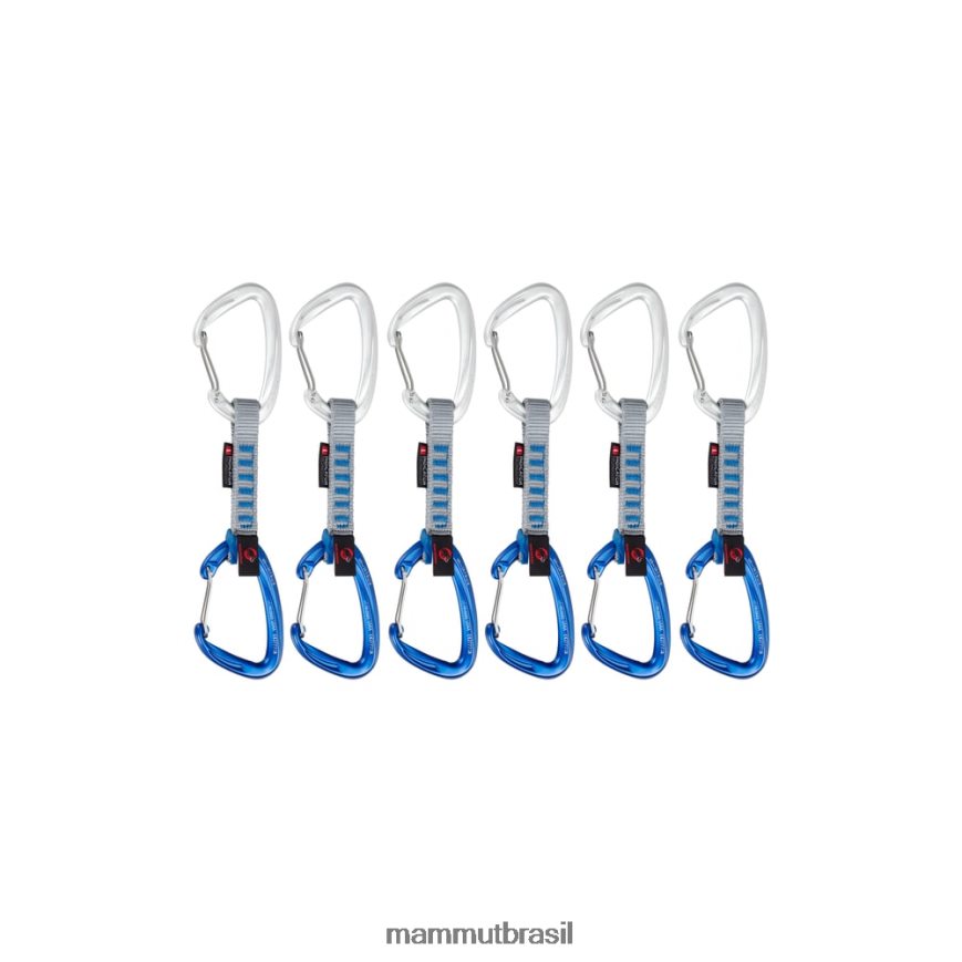 Crag wire Indicador de 10 cm Pacote com 6 saques rápidos unissex TZF08F453 Mammut equipamento ultramarino prateado