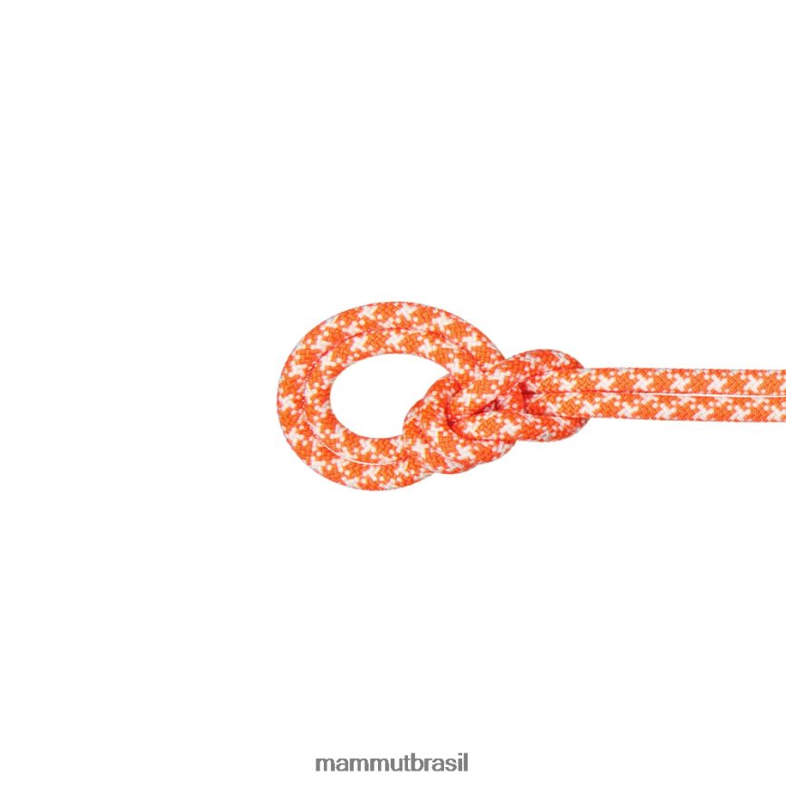 corda clássica 9.5 crag unissex TZF08F393 Mammut equipamento vibrante branco alaranjado