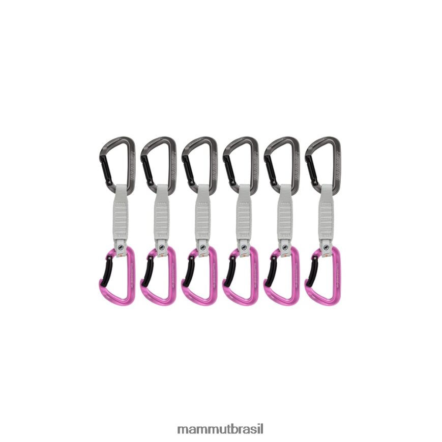 fechadura de cavalo de trabalho 12 cm 6-pack quickdraws unissex TZF08F1364 Mammut equipamento cinza-rosa