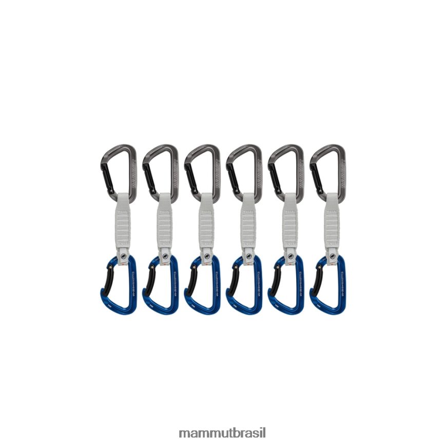 fechadura de cavalo de trabalho 12 cm 6-pack quickdraws unissex TZF08F439 Mammut equipamento cinza azulado