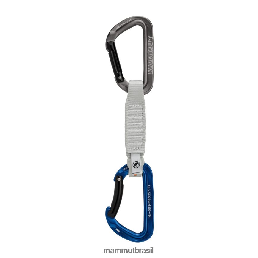 fechadura de cavalo de trabalho 12 cm quickdraw unissex TZF08F445 Mammut equipamento cinza azulado