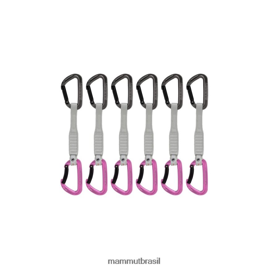 fechadura de cavalo de trabalho 17 cm 6-pack quickdraws unissex TZF08F1356 Mammut equipamento cinza-rosa