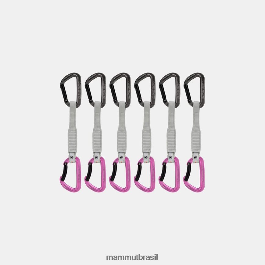 fechadura de cavalo de trabalho 17 cm 6-pack quickdraws unissex TZF08F1356 Mammut equipamento cinza-rosa