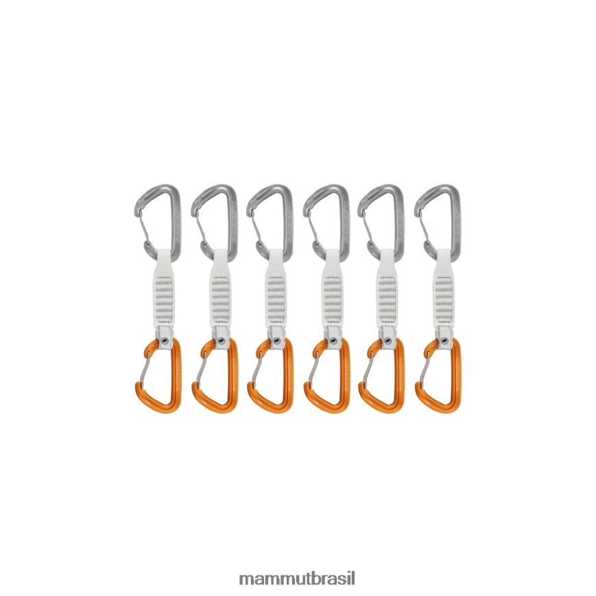 fio remetente 12 cm 6-pack quickdraws unissex TZF08F441 Mammut equipamento ouro cinza claro