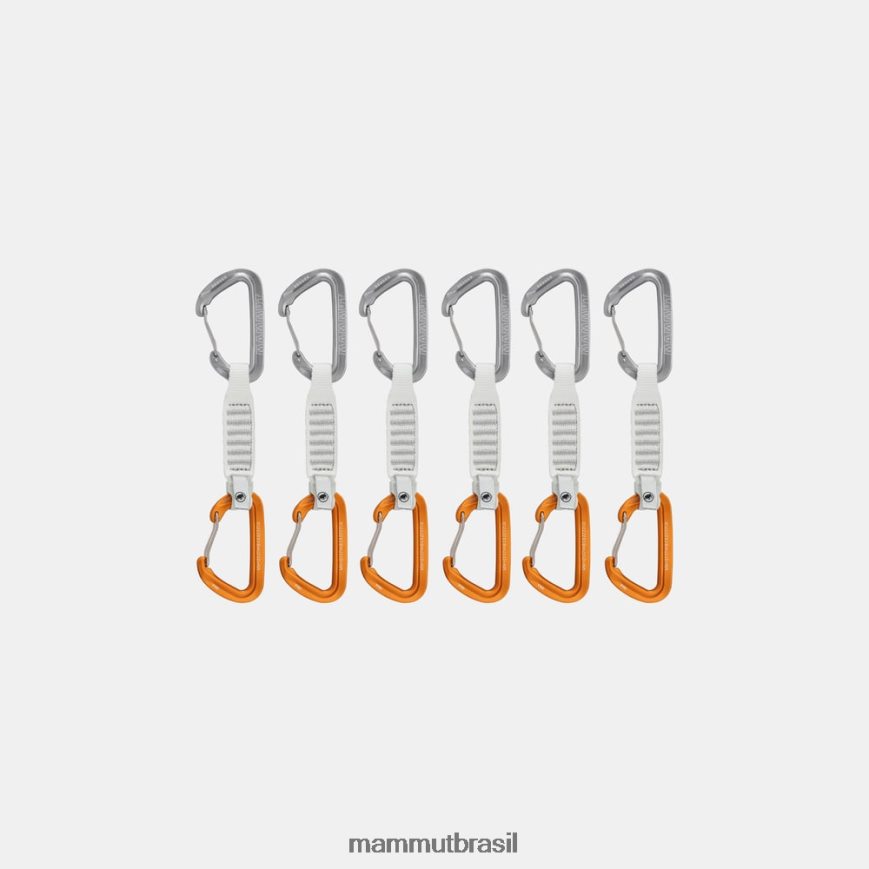 fio remetente 12 cm 6-pack quickdraws unissex TZF08F441 Mammut equipamento ouro cinza claro