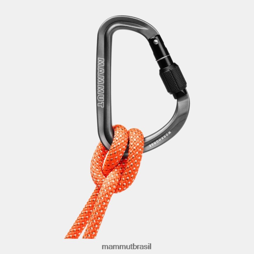 mosquetão de rosca hms workhorse unissex TZF08F462 Mammut equipamento cinza
